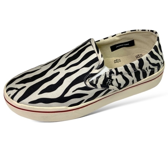 R13 100% Cotton Canvas Slip On Sneakers Rubber Sole Very Clean Women Sz 10 - Picture 3 of 13